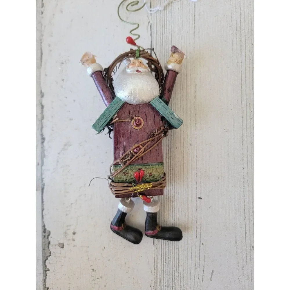 Rustic Santa Claus birdhouse ornament‎ Xmas
